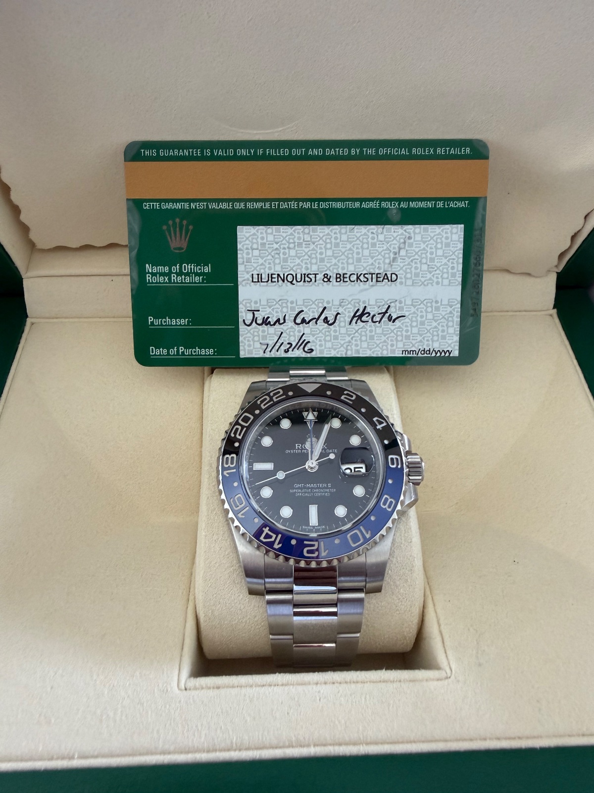 Rolex GMT-Master II Batman