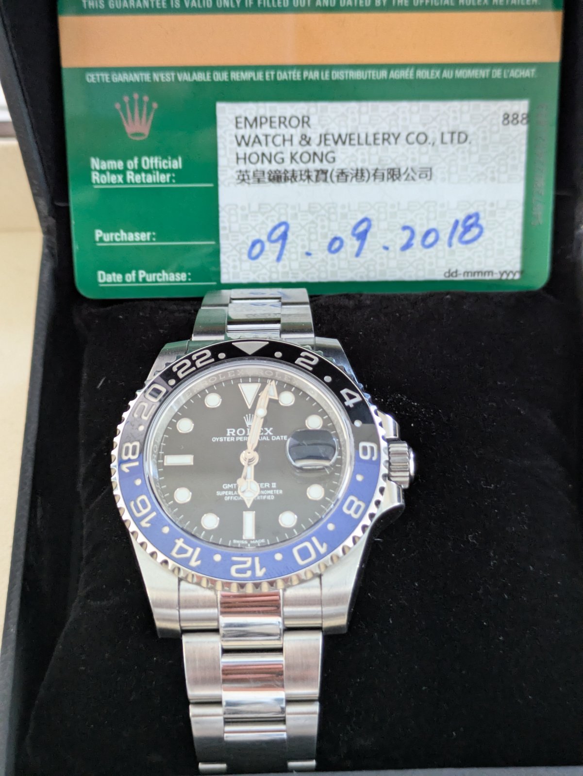 Rolex GMT-Master II Batman