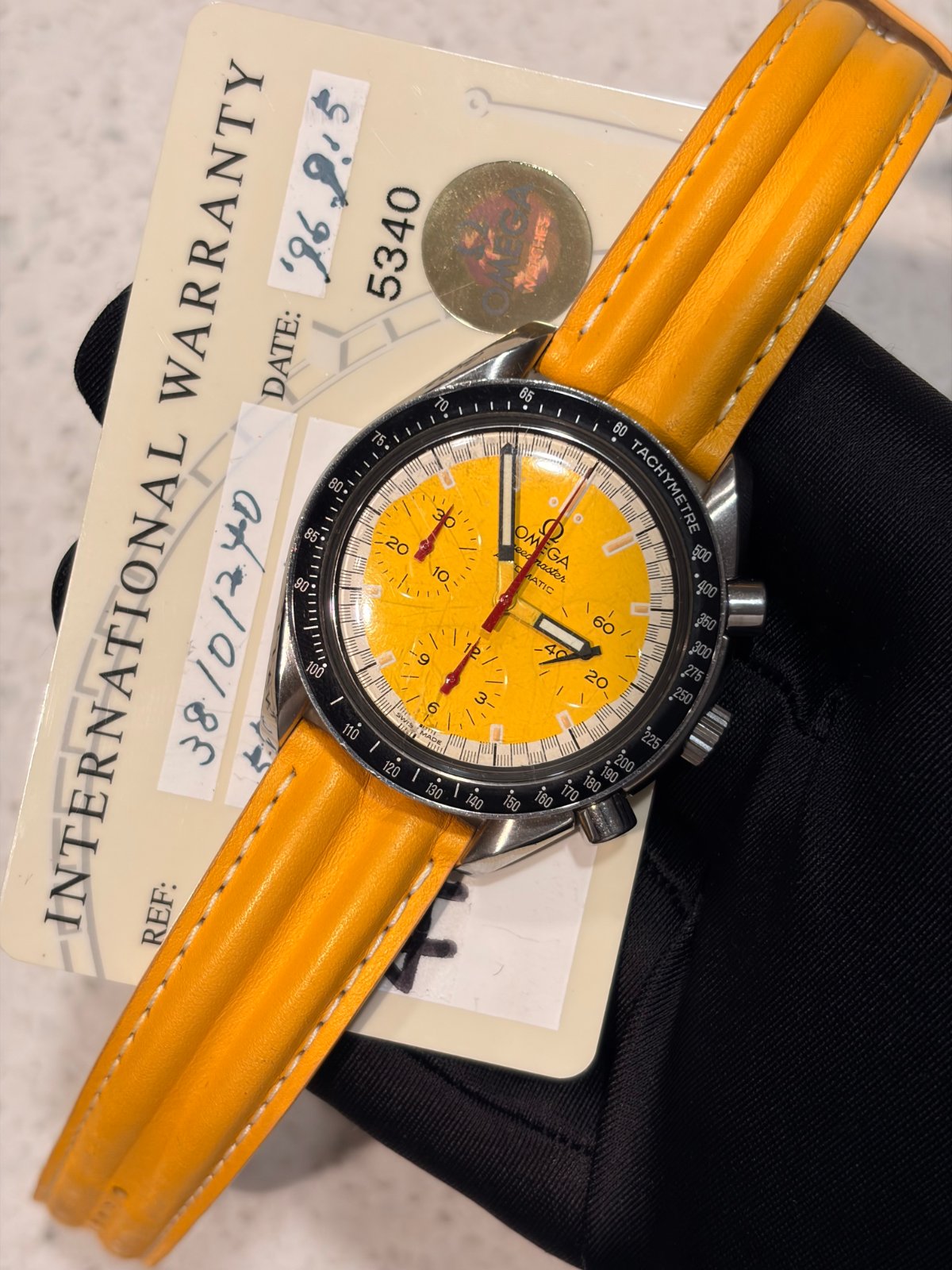 Omega Speedmaster Schumacher Limited Edition Yellow Dial