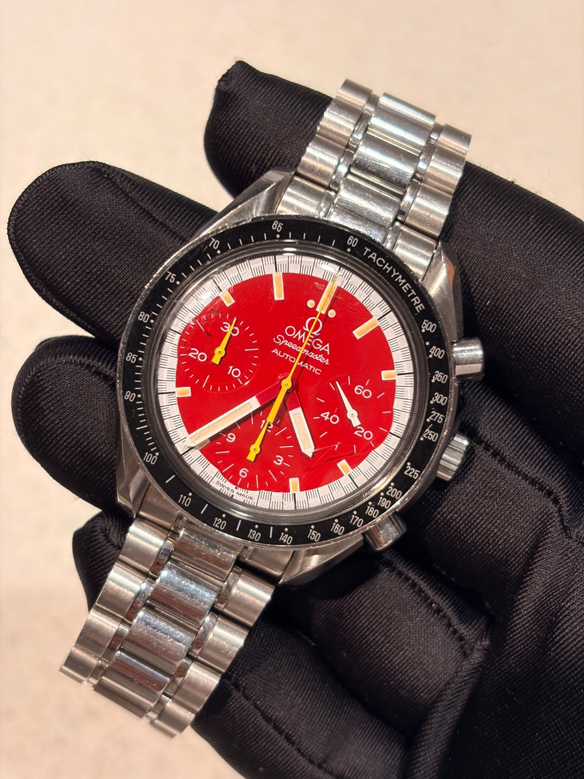 Omega Speedmaster Schumacher Limited Edition Red Dial