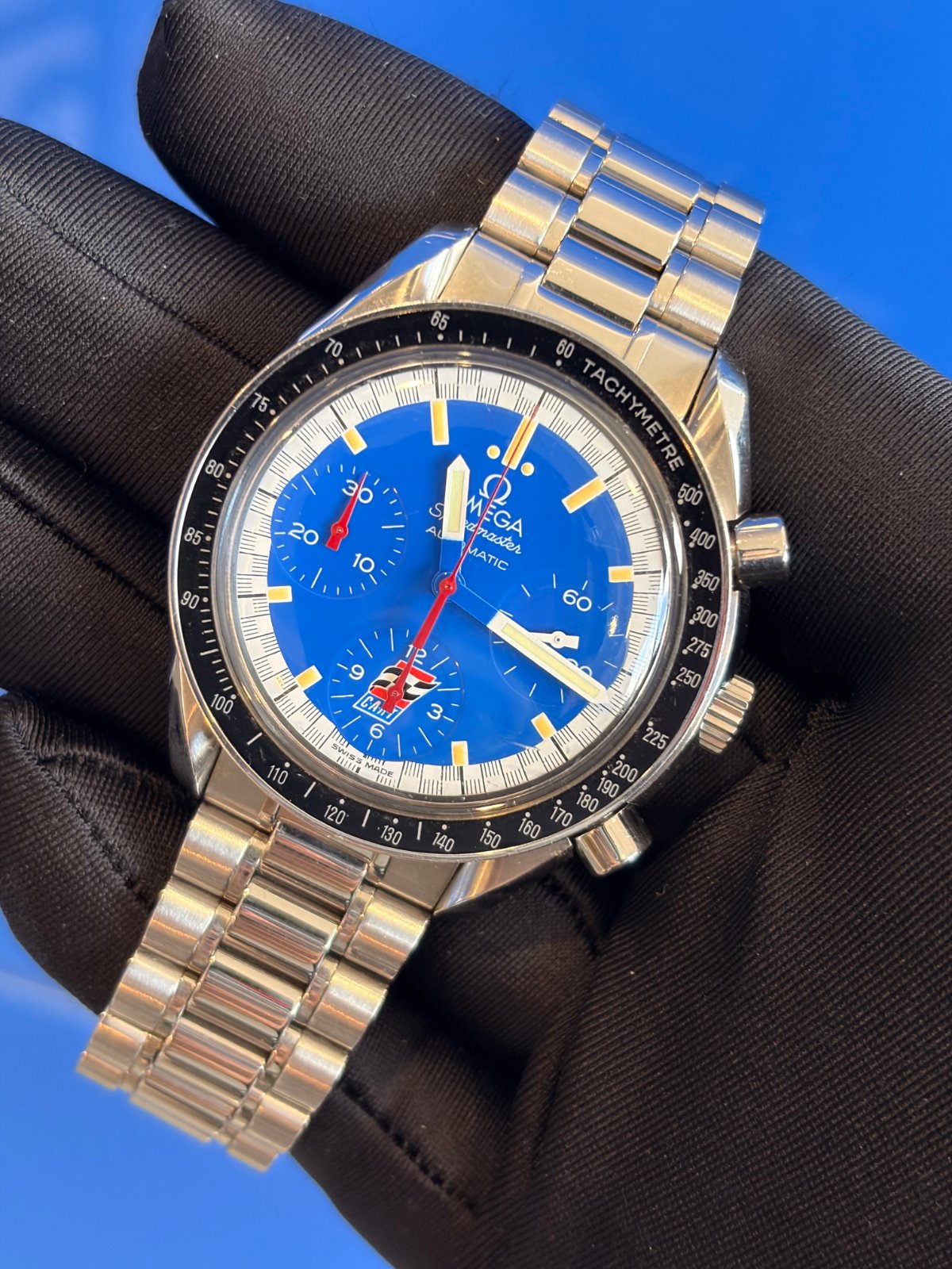 Omega Speedmaster Schumacher Limited Edition Blue Dial